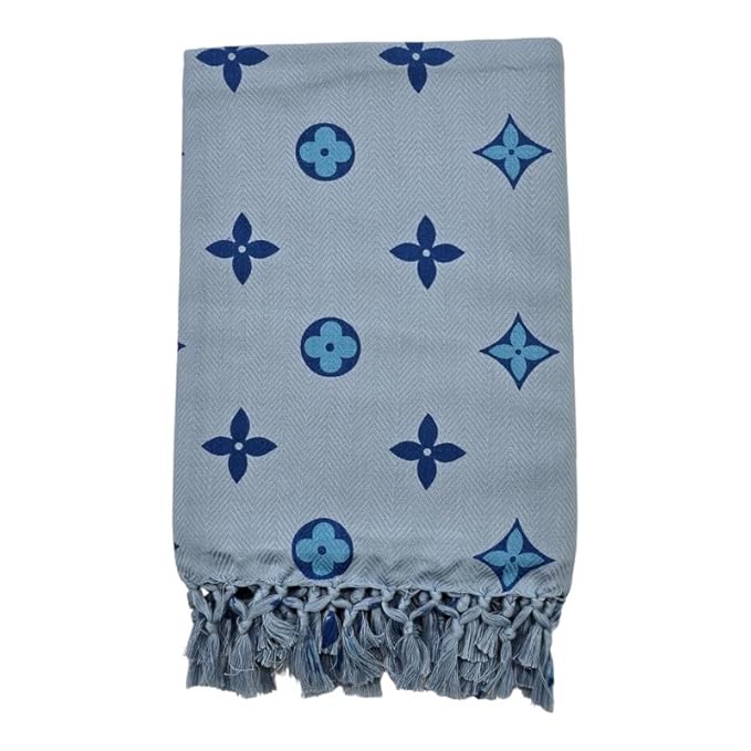 Bath Premium Cotton Towels | Light Weight Turkish Style Stripe Bath Towels for Men | (30 X 65 CM, Large Size) Plush & Color Print Pattern Towels