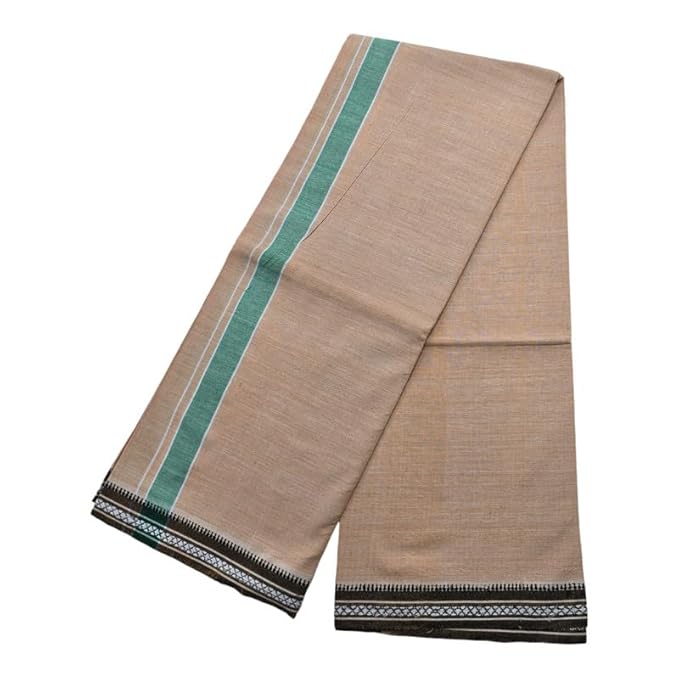 Men's Cotton Home Wear Handloom Dhoti's Colour Dhoti l Kerala Thalapathi Border Single/Kavi Mundus | Men's Temple Wear | Devotional Wear | Pure Cotton