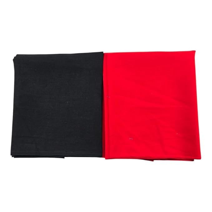 Cotton Plain Pooja Aasan Cloth/Chowki Aasan Kapda - 1 MTR Puja Kapda Vastra Cloth for All God Puja Mandir and Temple - Pack of 3 (Yellow, White and Mango Yellow)