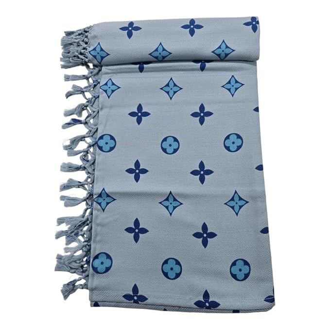 Bath Premium Cotton Towels | Light Weight Turkish Style Stripe Bath Towels for Men | (30 X 65 CM, Large Size) Plush & Color Print Pattern Towels