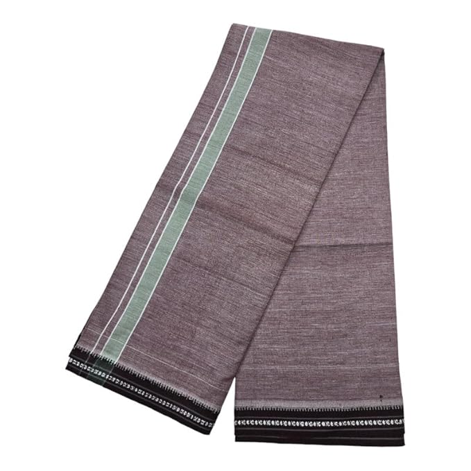Men's Cotton Home Wear Handloom Dhoti's Colour Dhoti l Kerala Thalapathi Border Single/Kavi Mundus | Men's Temple Wear | Devotional Wear | Pure Cotton