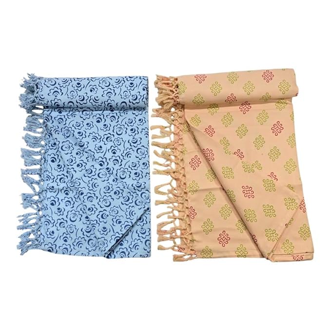 Bath Premium Cotton Towels | Light Weight Turkish Style Stripe Bath Towels for Men | (30 X 65 CM, Large Size) Plush & Color Print Pattern Towels
