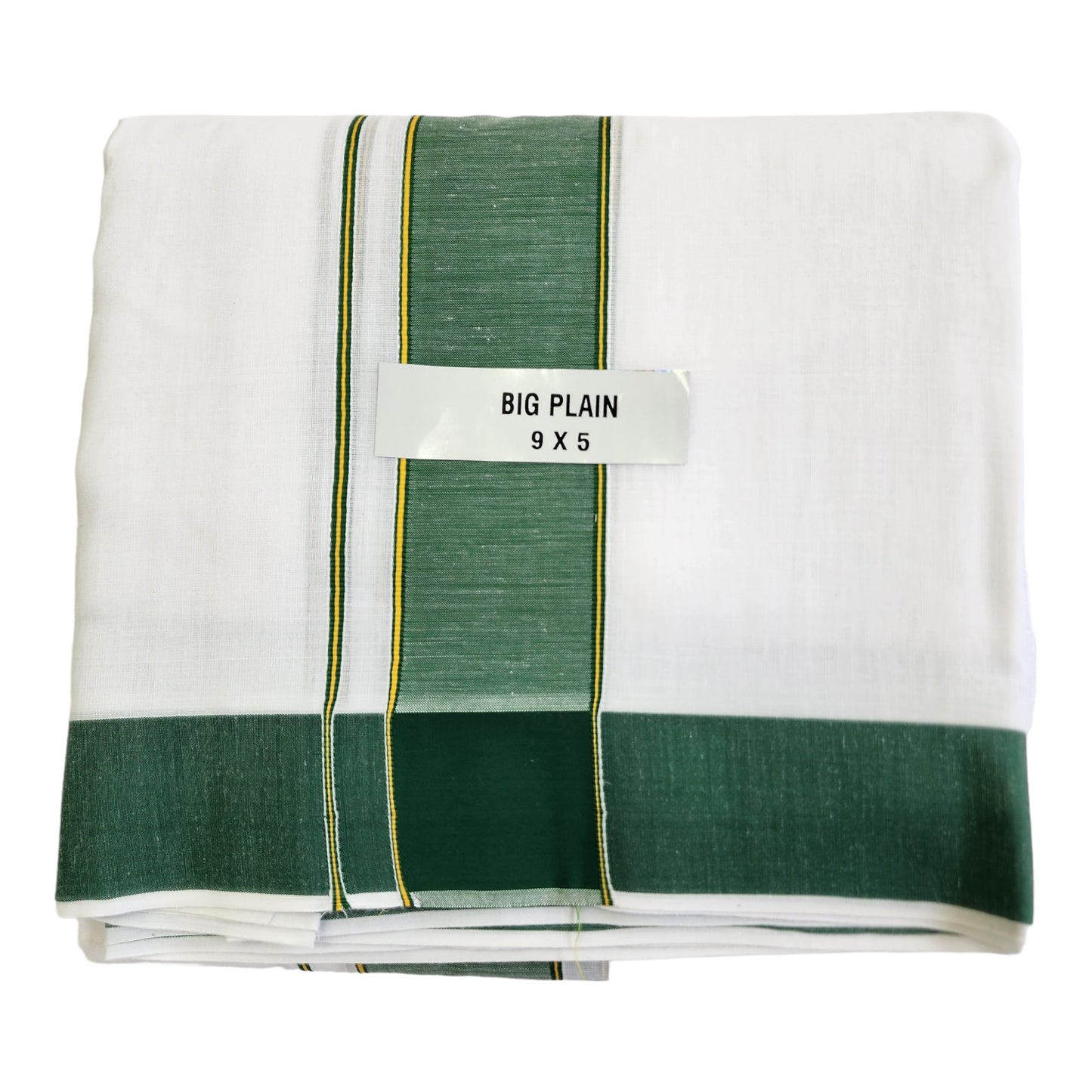 Dhoties Men's Traditional Pure Cotton Bleached White Dhoti With Cotton Color Border Size 9X5 (or) 4.15 Mtr Dhoti with 2.30 Mtr Angavastram