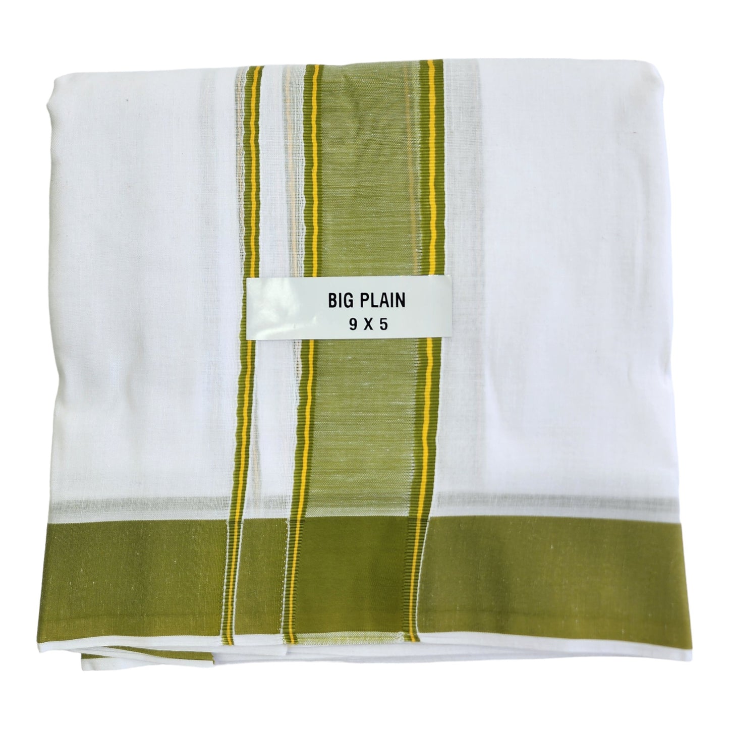 Dhoties Men's Traditional Pure Cotton Bleached White Dhoti With Cotton Color Border Size 9X5 (or) 4.15 Mtr Dhoti with 2.30 Mtr Angavastram