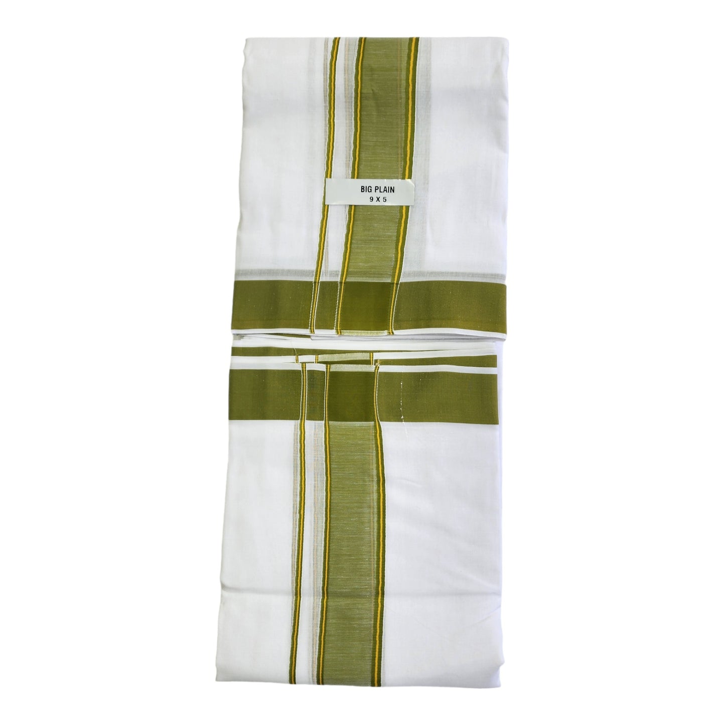 Dhoties Men's Traditional Pure Cotton Bleached White Dhoti With Cotton Color Border Size 9X5 (or) 4.15 Mtr Dhoti with 2.30 Mtr Angavastram