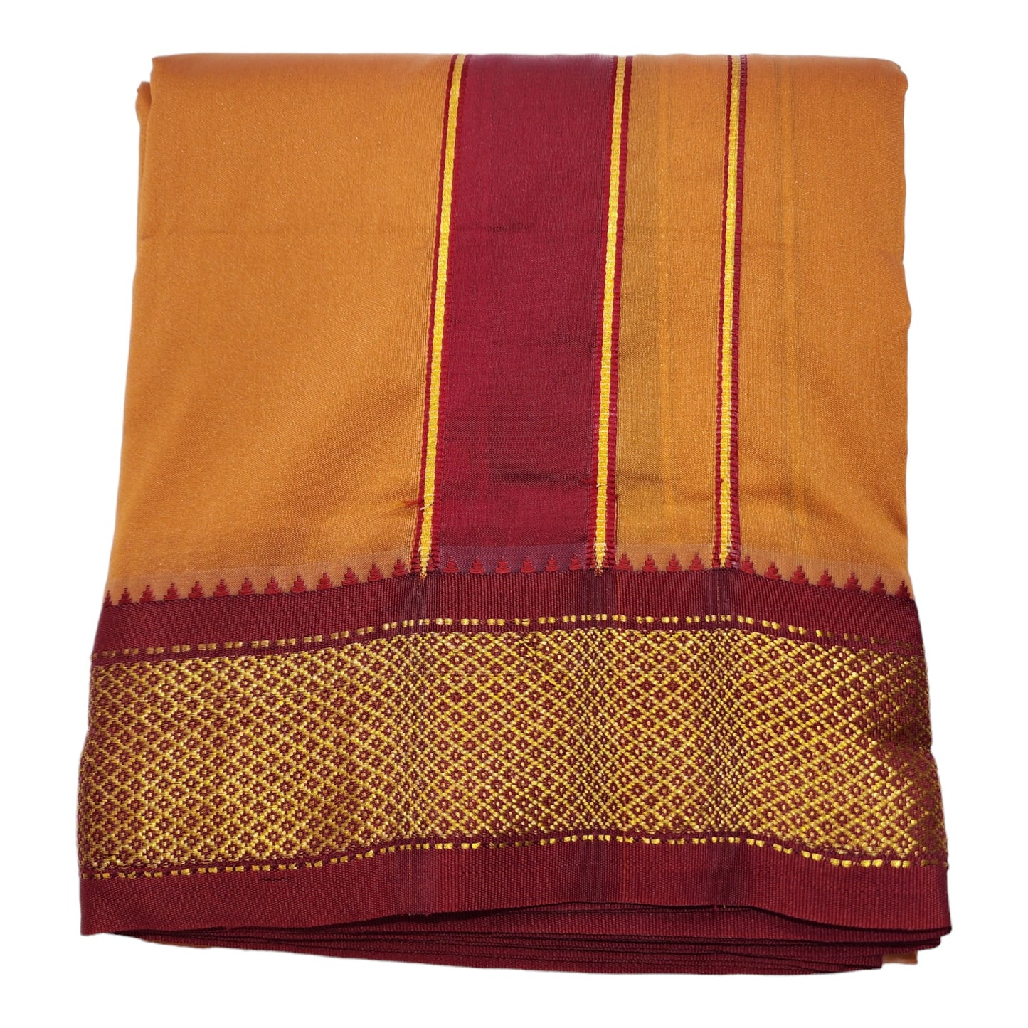 South Indian Art Silk Dhoti, Traditional dhoti Towel Set, 4 Meter Dhoti 2.25 Meter
