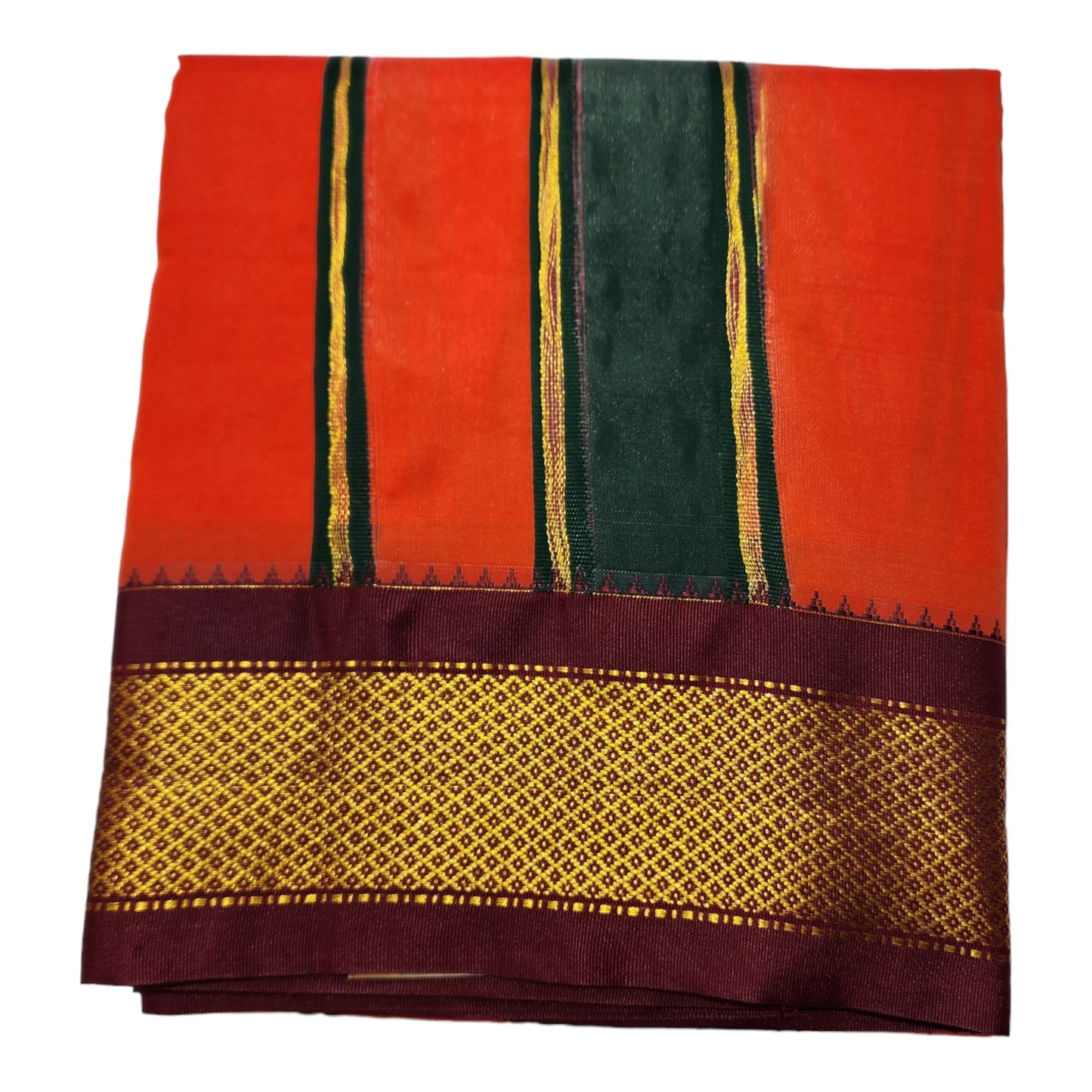 South Indian Art Silk Dhoti, Traditional dhoti Towel Set, 4 Meter Dhoti 2.25 Meter