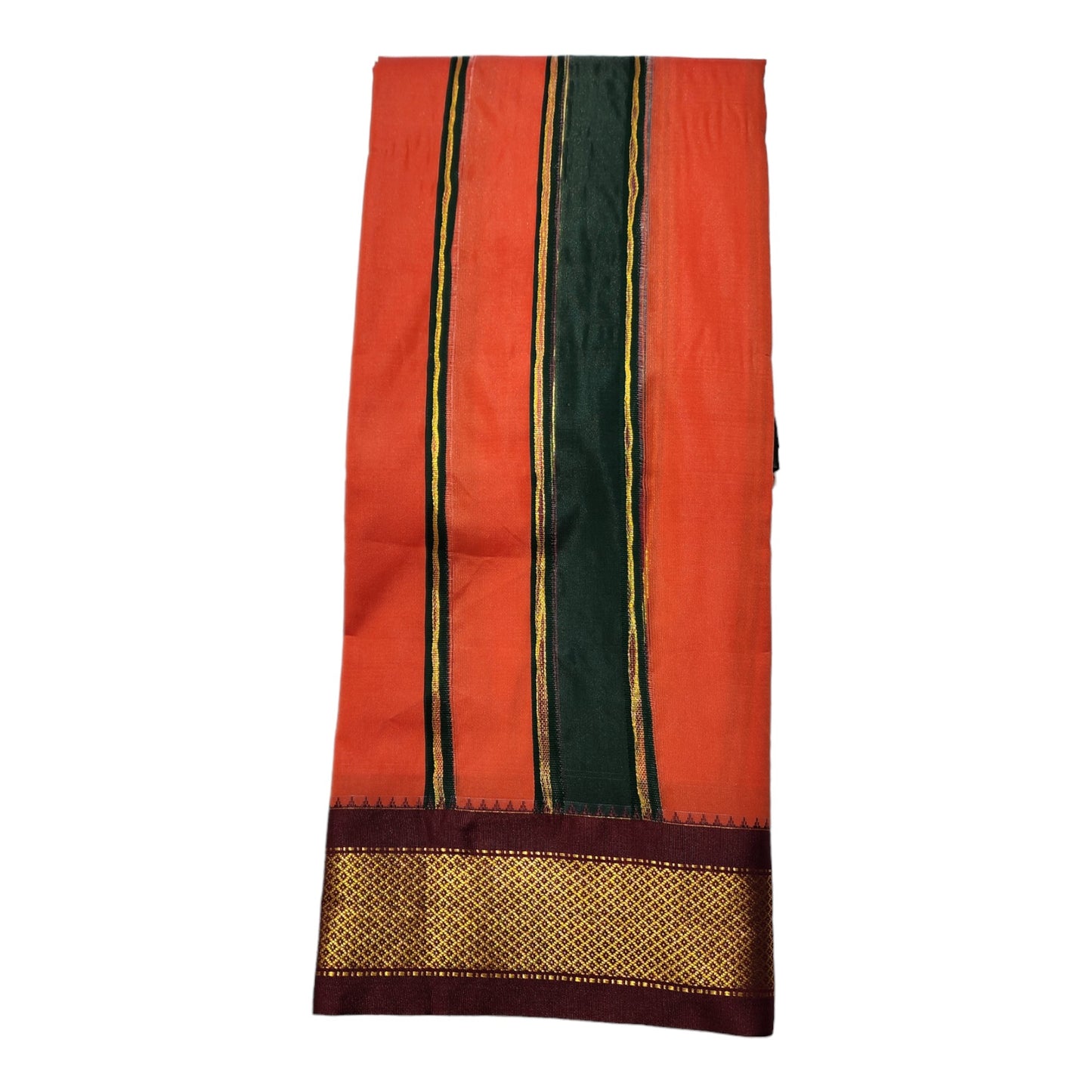 South Indian Art Silk Dhoti, Traditional dhoti Towel Set, 4 Meter Dhoti 2.25 Meter