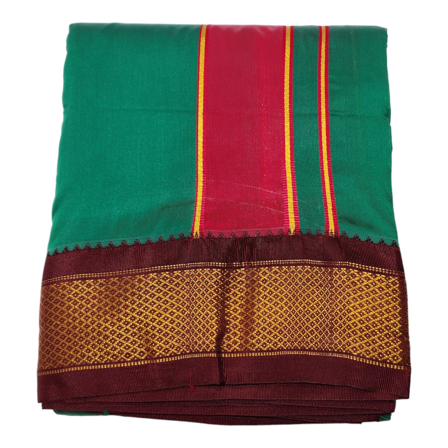 South Indian Art Silk Dhoti, Traditional dhoti Towel Set, 4 Meter Dhoti 2.25 Meter