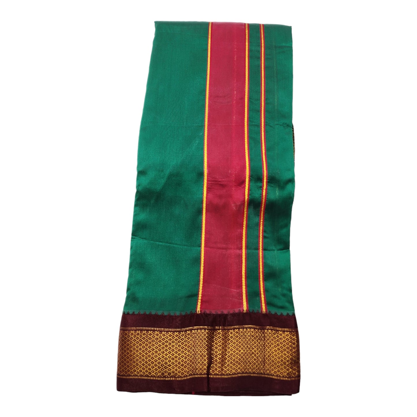 South Indian Art Silk Dhoti, Traditional dhoti Towel Set, 4 Meter Dhoti 2.25 Meter