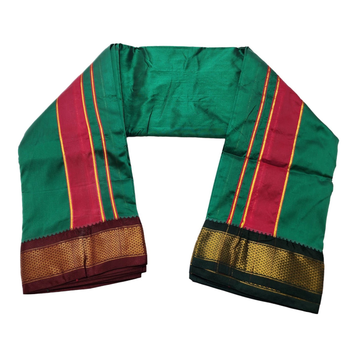 South Indian Art Silk Dhoti, Traditional dhoti Towel Set, 4 Meter Dhoti 2.25 Meter