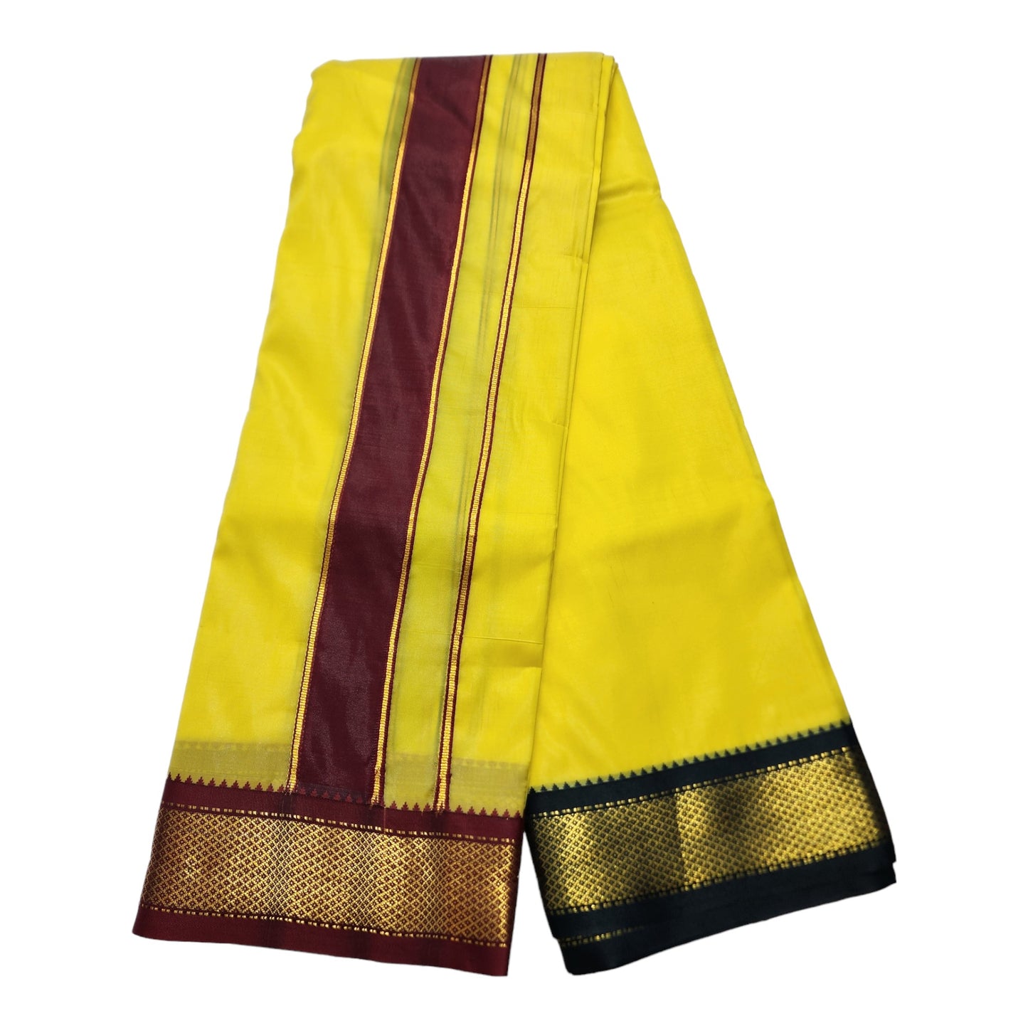South Indian Art Silk Dhoti, Traditional dhoti Towel Set, 4 Meter Dhoti 2.25 Meter