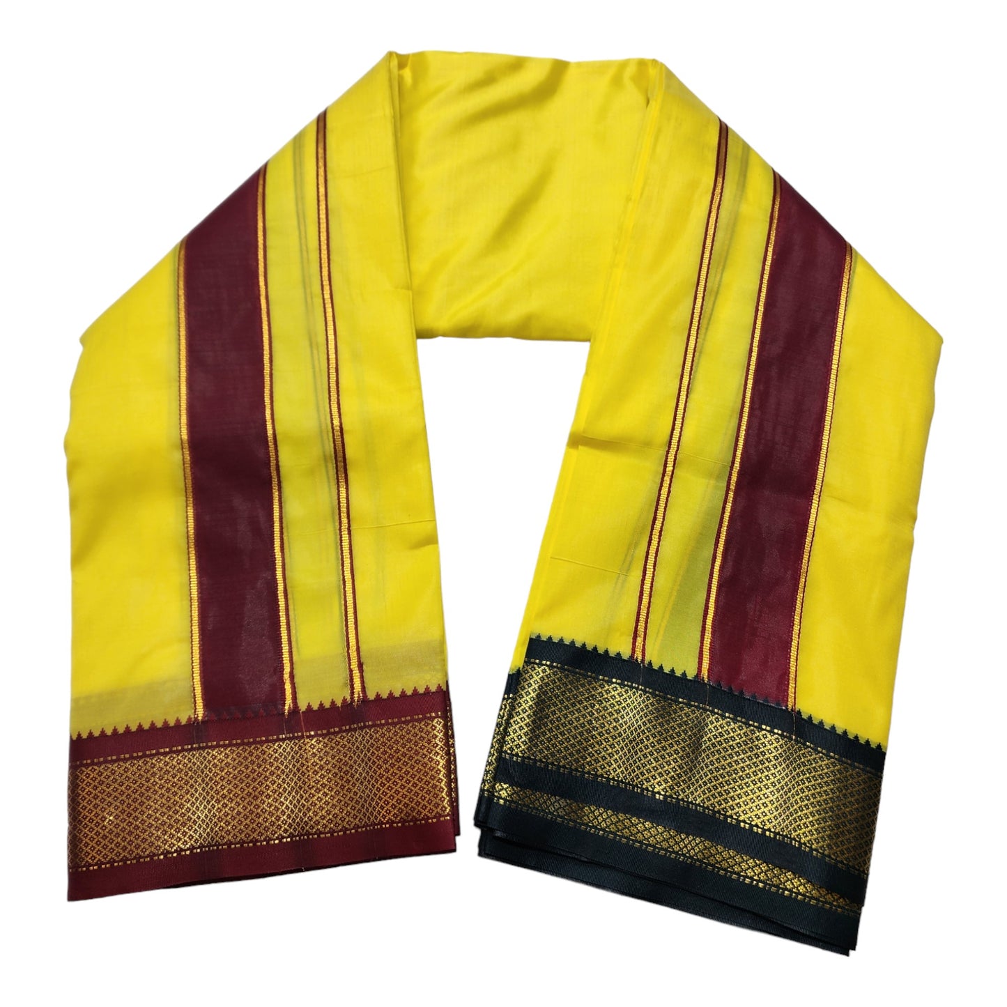 South Indian Art Silk Dhoti, Traditional dhoti Towel Set, 4 Meter Dhoti 2.25 Meter