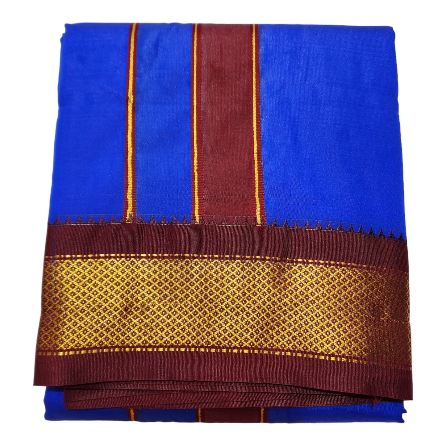South Indian Art Silk Dhoti, Traditional dhoti Towel Set, 4 Meter Dhoti 2.25 Meter