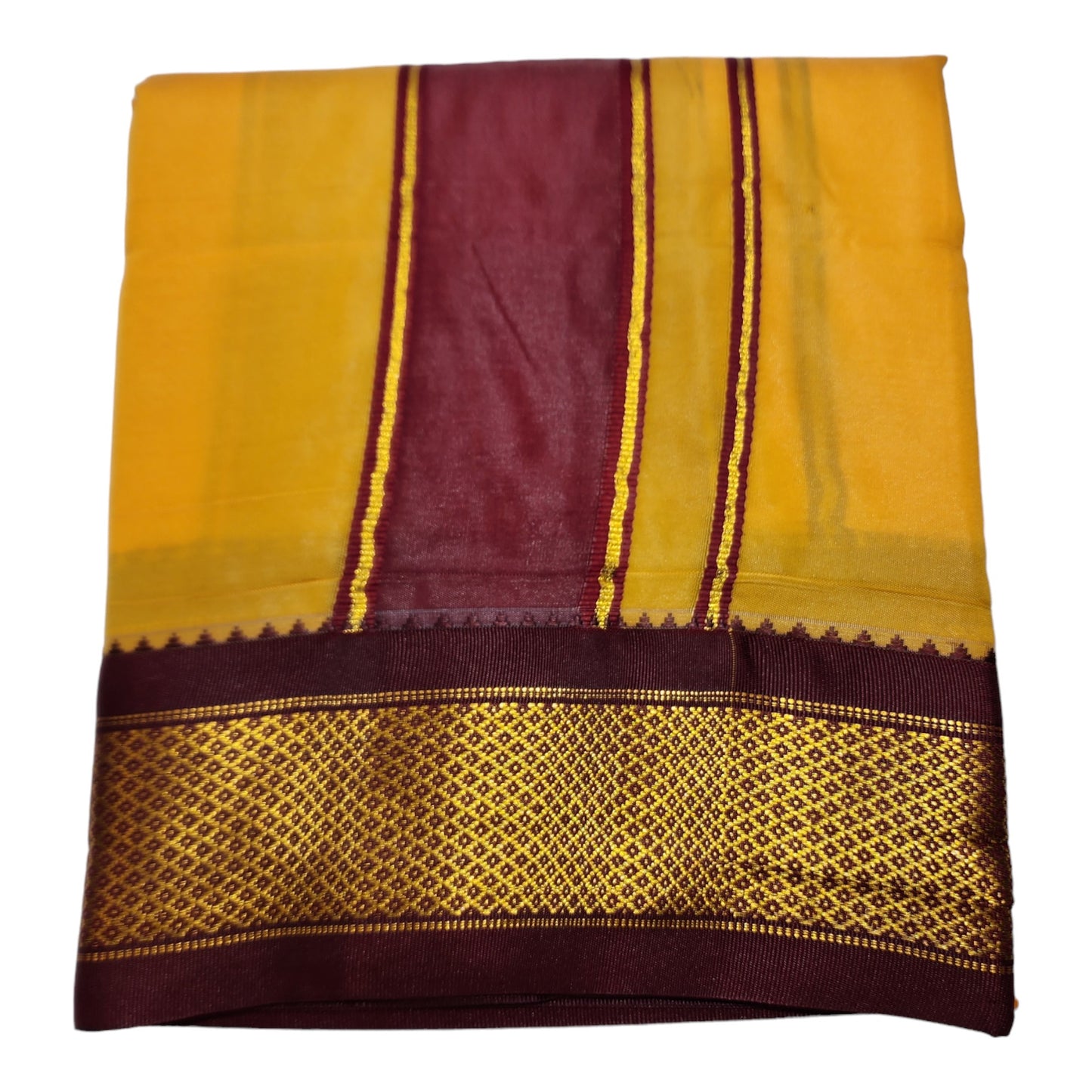 South Indian Art Silk Dhoti, Traditional dhoti Towel Set, 4 Meter Dhoti 2.25 Meter