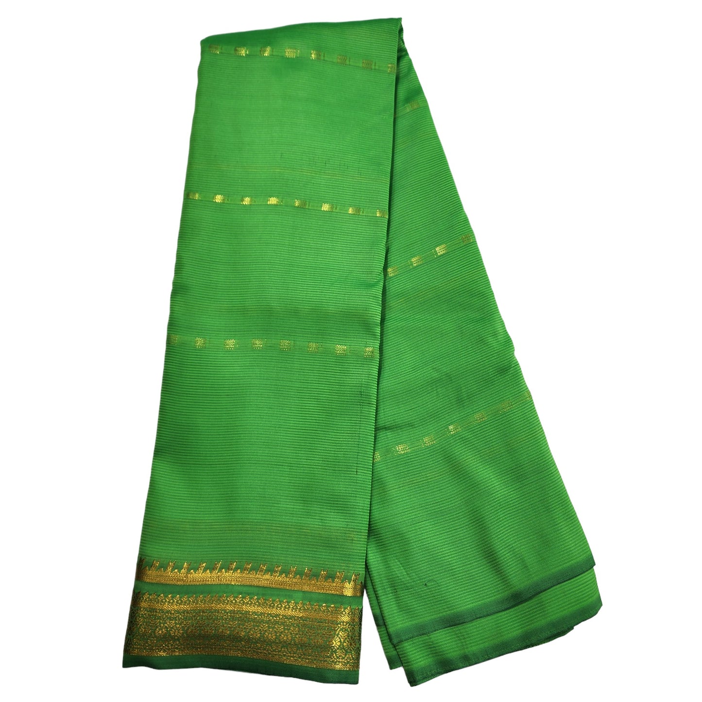 Amman Saree Cut Butta Pattu Devi Dress/Deity Dress, Om Skathi Saree, Temple Border Swamy Saree (6 Yards )