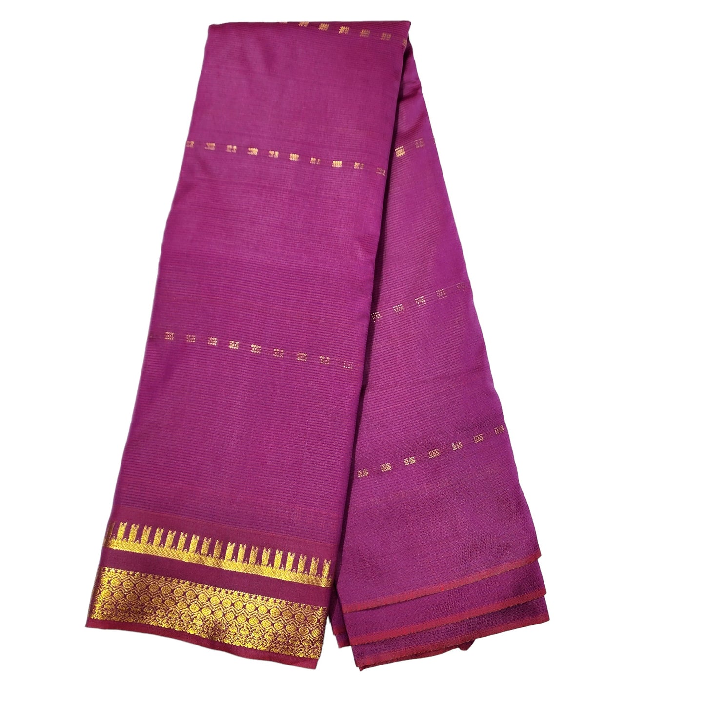 Amman Saree Cut Butta Pattu Devi Dress/Deity Dress, Om Skathi Saree, Temple Border Swamy Saree (6 Yards )