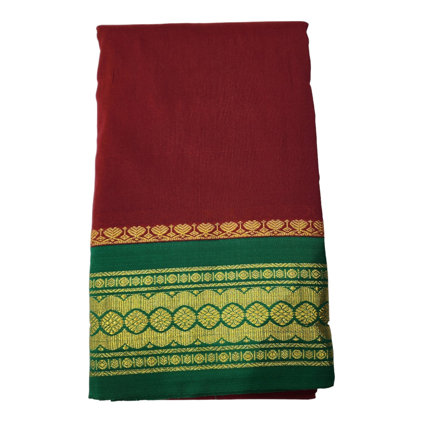 Om Skathi Amman Saree, Cut Butta Pattu Devi Dress/Deity Dress, Contrast Border Women Swamy Saree, Without Blouse 5 Mts