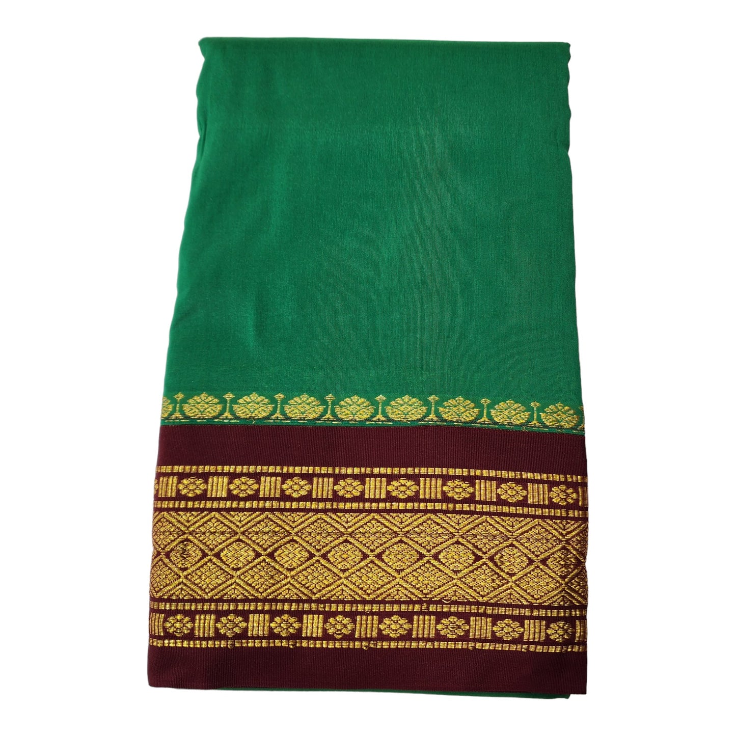 Om Skathi Amman Saree, Cut Butta Pattu Devi Dress/Deity Dress, Contrast Border Women Swamy Saree, Without Blouse