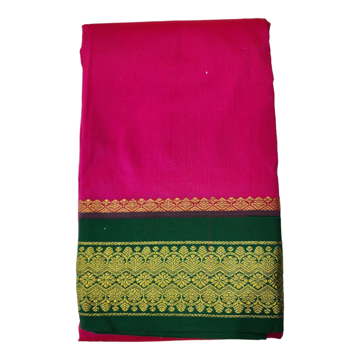 Om Skathi Amman Saree, Cut Butta Pattu Devi Dress/Deity Dress, Contrast Border Women Swamy Saree, Without Blouse