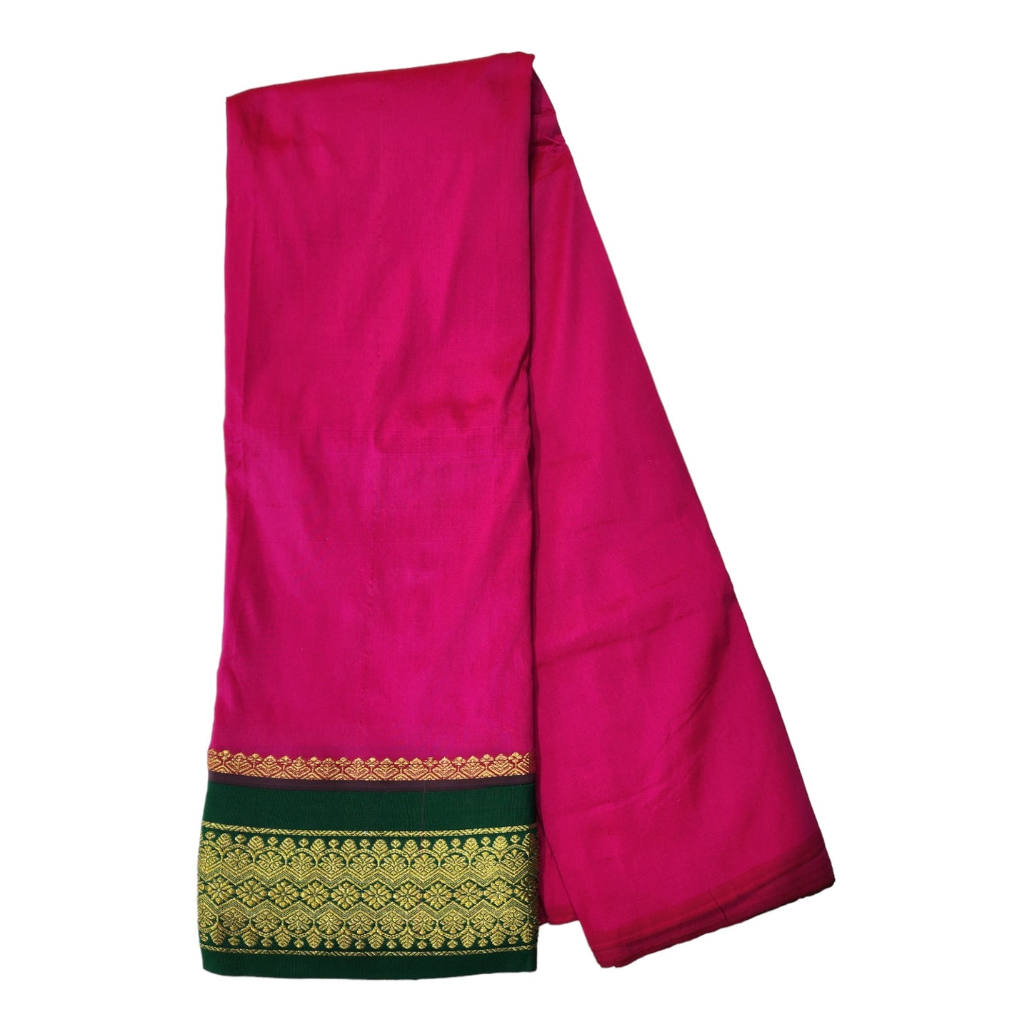 Om Skathi Amman Saree, Cut Butta Pattu Devi Dress/Deity Dress, Contrast Border Women Swamy Saree, Without Blouse 5 Mts