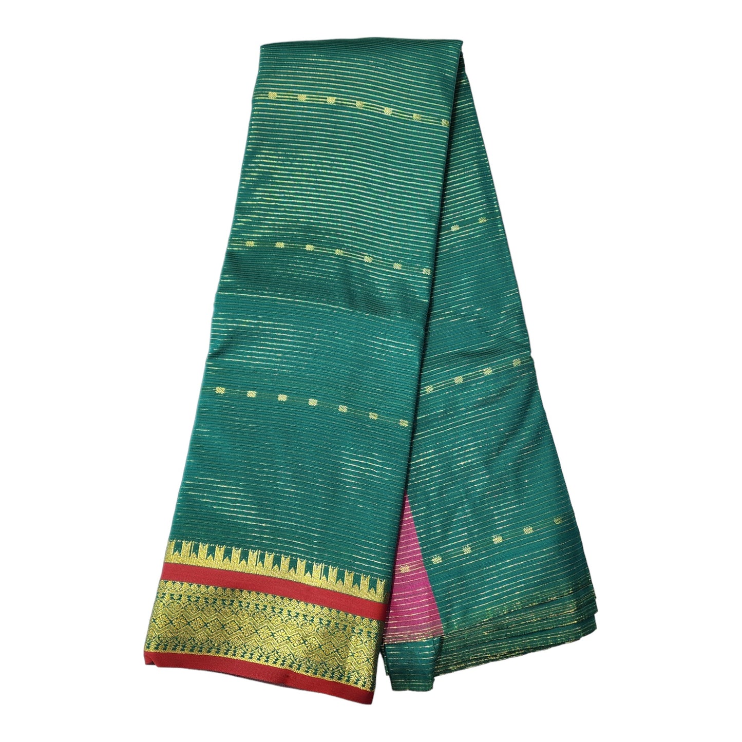 Om Skathi Amman Saree 6 Yards Cut Butta Pattu Devi Dress/Deity Dress Saree Contrast Border,Women Swamy Saree