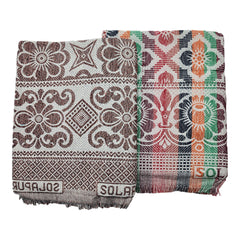 Cotton Single Size 300 TC Solapur Chaddar Blanket, Multy Colour, Pack of 1 & 2, Skinfriendly
