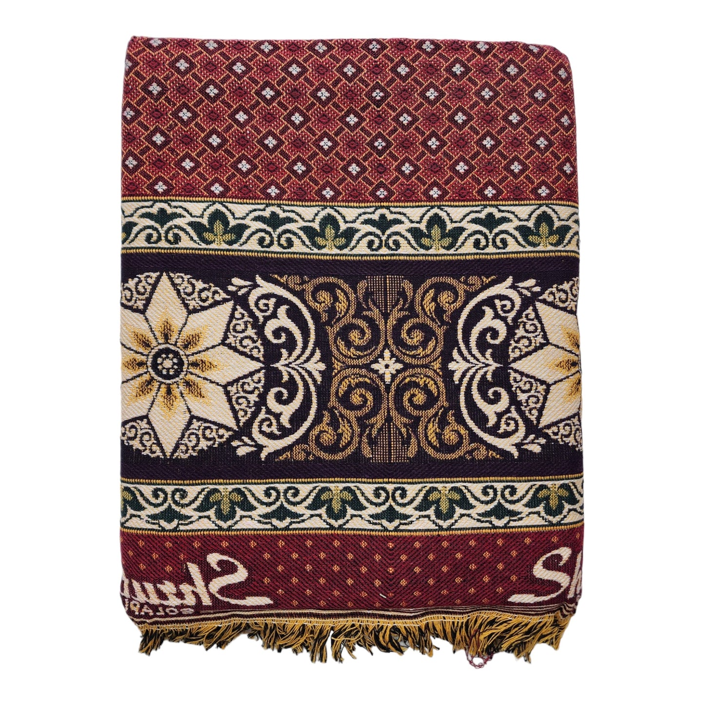 AMBIKA Stores Cotton 300 TC SOLAPUR CHADDAR Blanket (60" X 90"_ Multicolor) (Pack of 1 SET TO 5 SETS) Used As Blanket, BedSheet and Travel
