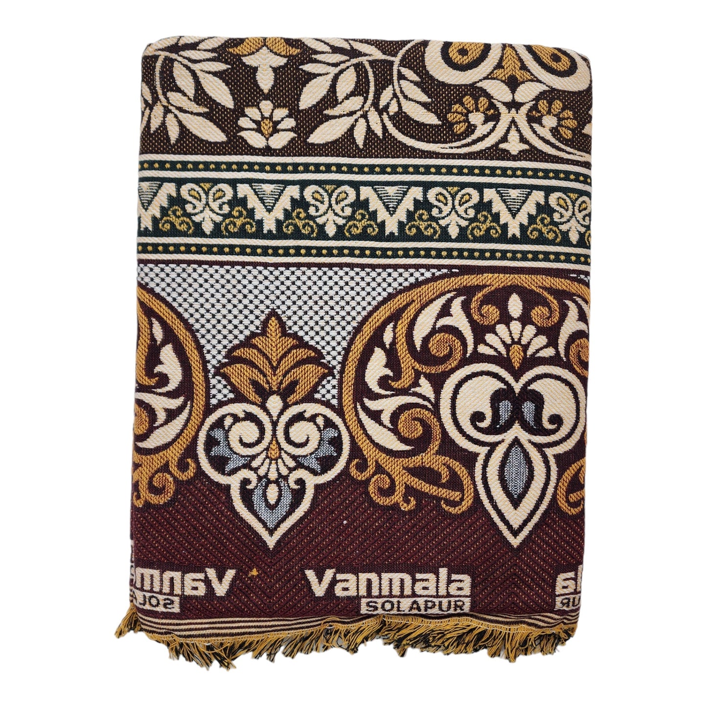 AMBIKA Stores Cotton 300 TC SOLAPUR CHADDAR Blanket (60" X 90"_ Multicolor) (Pack of 1 SET TO 5 SETS) Used As Blanket, BedSheet and Travel