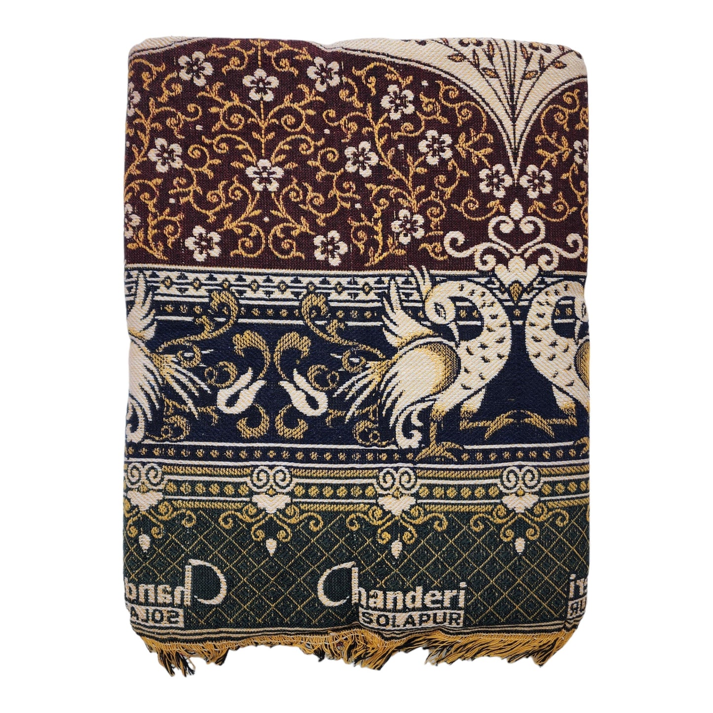 AMBIKA Stores Cotton 300 TC SOLAPUR CHADDAR Blanket (60" X 90"_ Multicolor) (Pack of 1 SET TO 5 SETS) Used As Blanket, BedSheet and Travel
