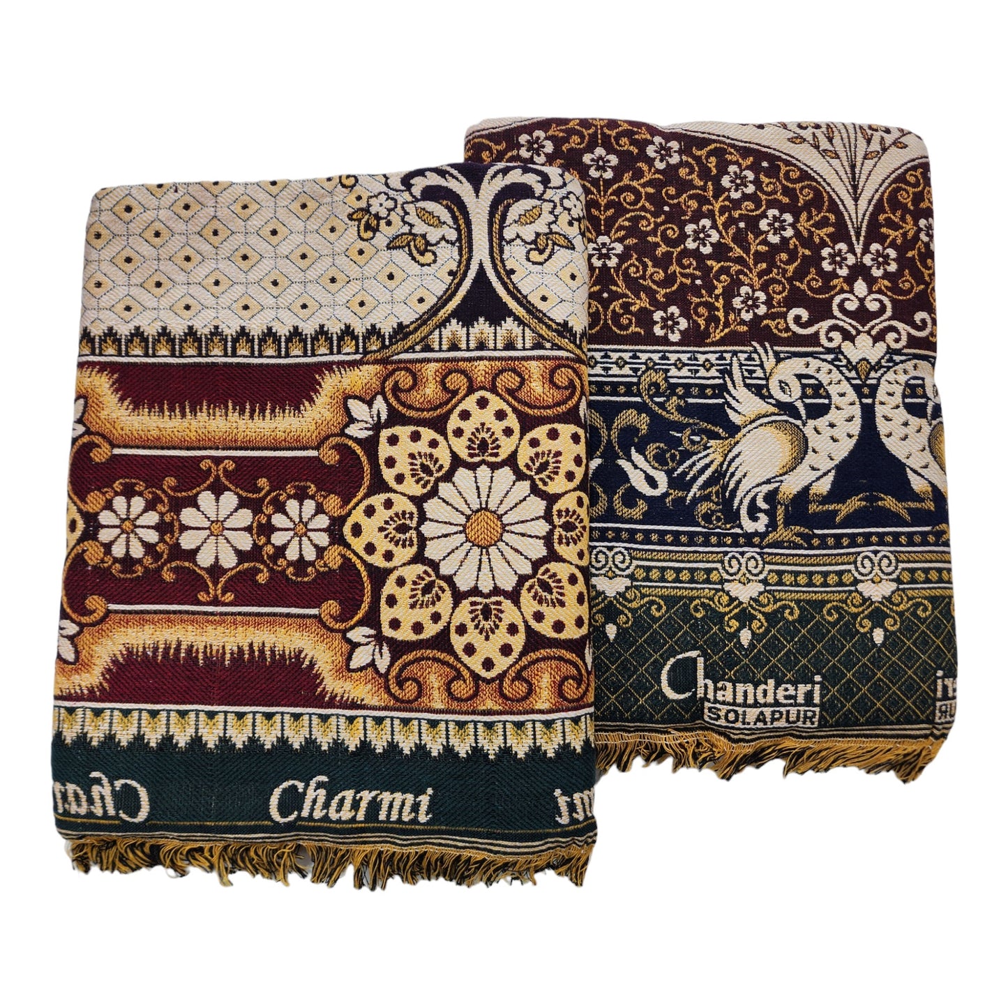 AMBIKA Stores Cotton 300 TC SOLAPUR CHADDAR Blanket (60" X 90"_ Multicolor) (Pack of 1 SET TO 5 SETS) Used As Blanket, BedSheet and Travel