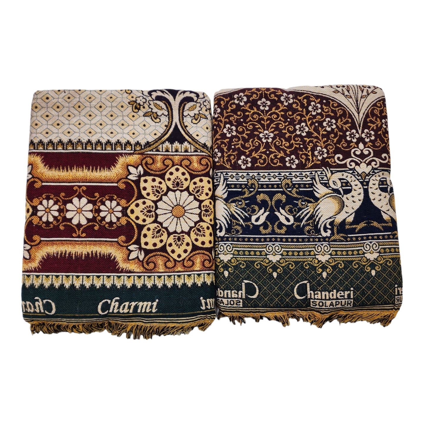 AMBIKA Stores Cotton 300 TC SOLAPUR CHADDAR Blanket (60" X 90"_ Multicolor) (Pack of 1 SET TO 5 SETS) Used As Blanket, BedSheet and Travel