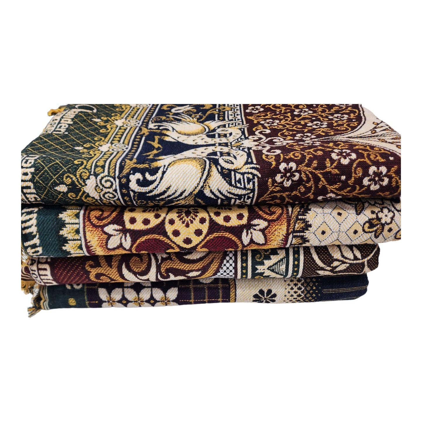 AMBIKA Stores Cotton 300 TC SOLAPUR CHADDAR Blanket (60" X 90"_ Multicolor) (Pack of 1 SET TO 5 SETS) Used As Blanket, BedSheet and Travel