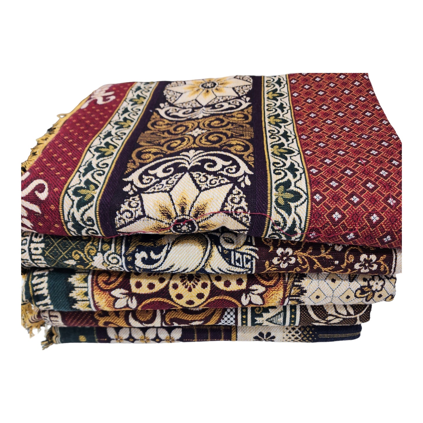 AMBIKA Stores Cotton 300 TC SOLAPUR CHADDAR Blanket (60" X 90"_ Multicolor) (Pack of 1 SET TO 5 SETS) Used As Blanket, BedSheet and Travel