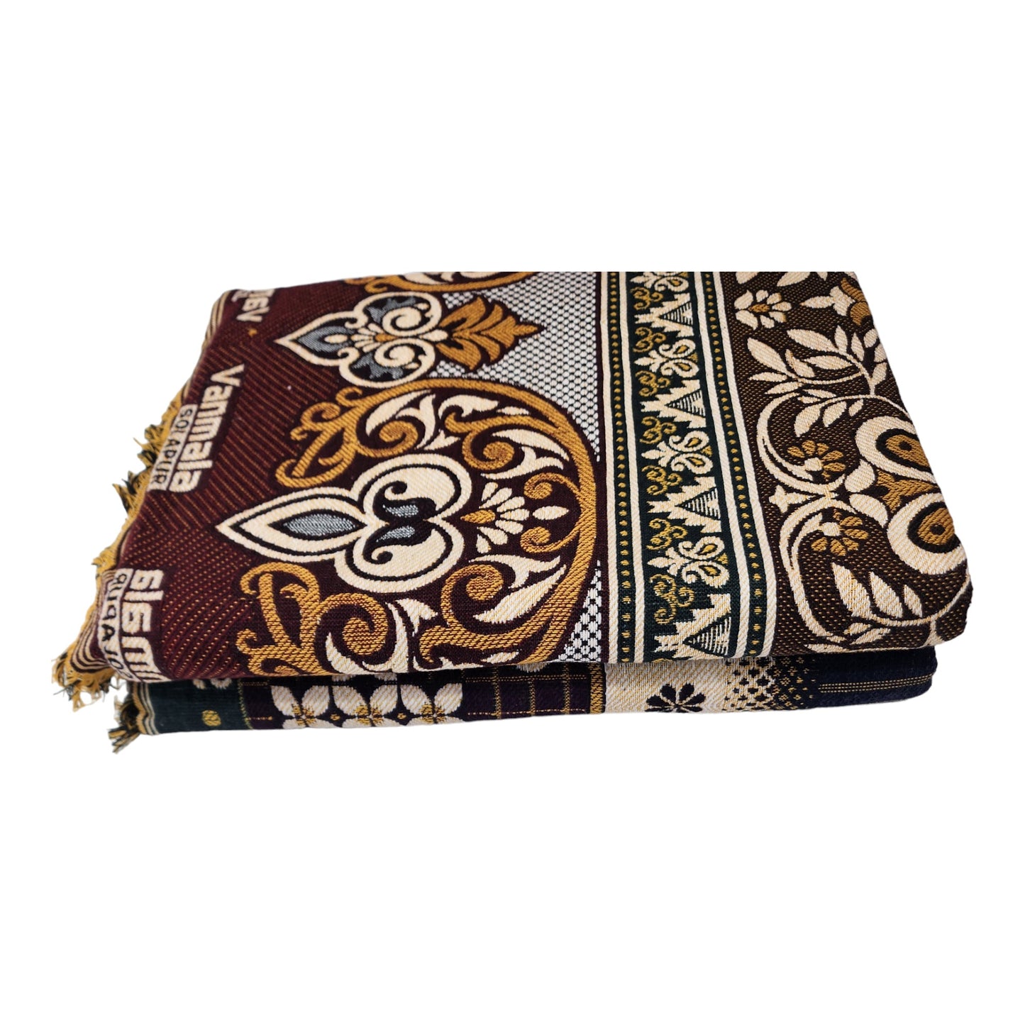 AMBIKA Stores Cotton 300 TC SOLAPUR CHADDAR Blanket (60" X 90"_ Multicolor) (Pack of 1 SET TO 5 SETS) Used As Blanket, BedSheet and Travel