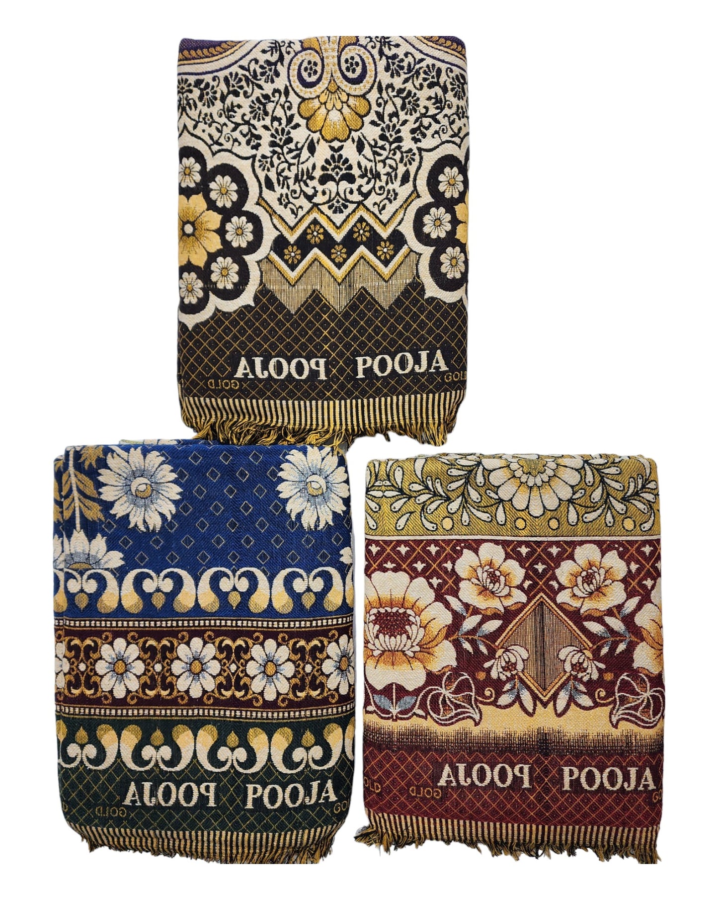 Cotton 300 TC SOLAPUR CHADDAR Blanket King Size (72" X 100"_ Multicolor) 3pcs