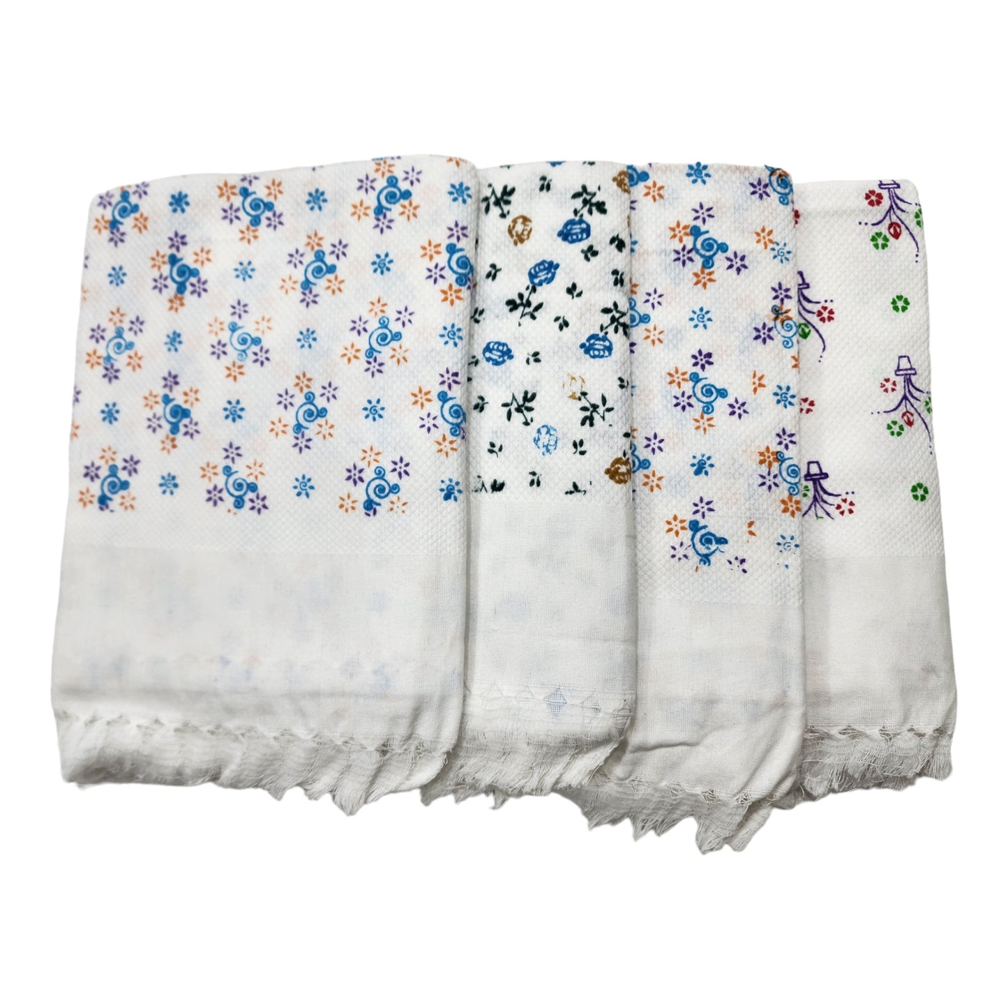 White Cotton Bath Towels Light Weight, Fast Absorbing, Pure Cotton Kerala Jari Thorthu/Bath Towel/Gamcha Large Size, Combo Set Pack of 2 Pieces(Hot Washable) 75 X 150cm (30X60 Inches)