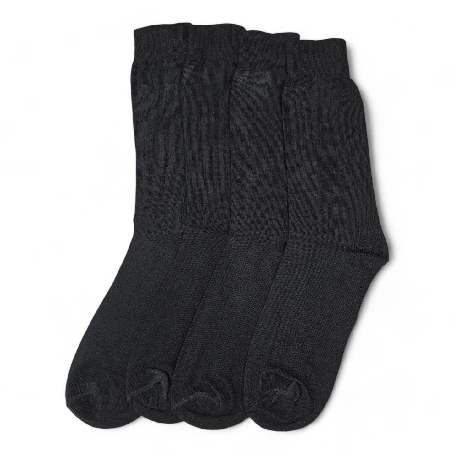 Boys and Girls Full Length Plain Black Plain Organic Combed Cotton School Socks (Pack of 5 Pairs)