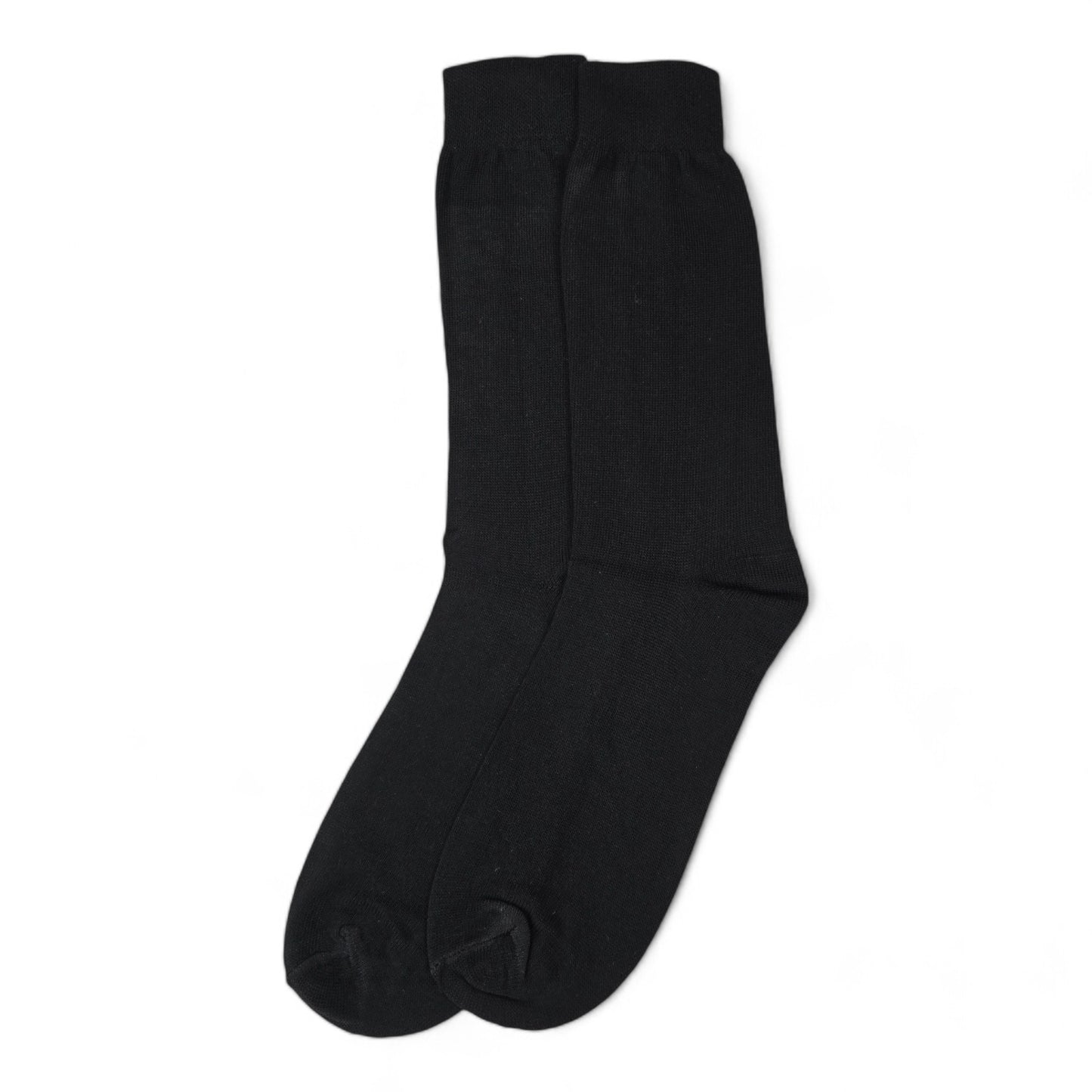 Boys and Girls Full Length Plain Black Plain Organic Combed Cotton School Socks (Pack of 5 Pairs)