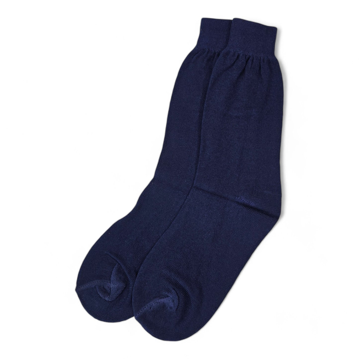 Boys and Girls Full Length Plain Black Plain Organic Combed Cotton School Socks (Pack of 5 Pairs)
