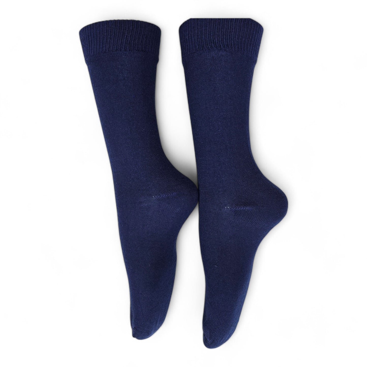 Boys and Girls Full Length Plain Black Plain Organic Combed Cotton School Socks (Pack of 5 Pairs)