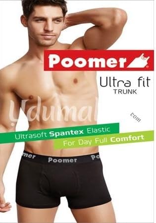 Poomer Men's Cotton Pocket Trunks (Pack of 4) # Multicolor & Assorted # Two Pocket Trunk # Liberty Trunk