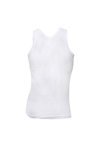 Poomer Cotton Men's White Sleeveless Vest (3s Pack 'XL' Size=95 Cms)