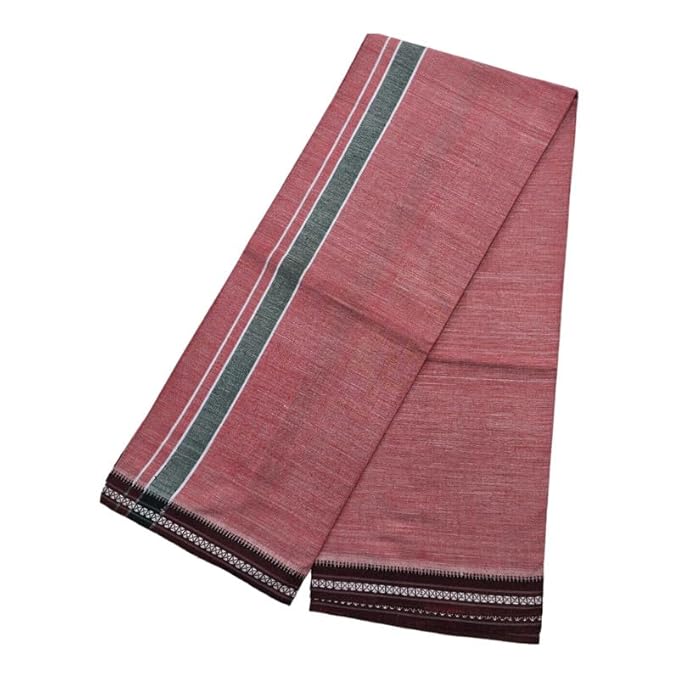 Men's Cotton Home Wear Handloom Dhoti's Colour Dhoti l Kerala Thalapathi Border Single/Kavi Mundus | Men's Temple Wear | Devotional Wear | Pure Cotton