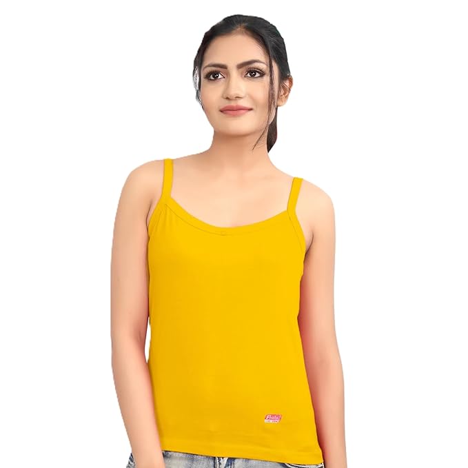 Prithvi Rose Slip for Girls & Women's/Camisole # Multicolour # Premium Wear # Colour May Vary # Multiple Packs #