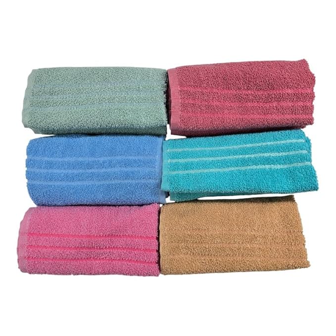 Cotton Hand Towels | Soft & Absorbent | Anti-Bacterial Multipurpose Towels for Gym, Bathroom & Workout - Multicolor