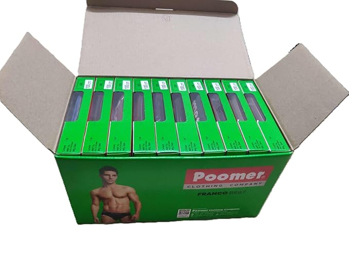 Poomer Men's Cotton Brief (Pack of 3) Franco Brief Multicolor