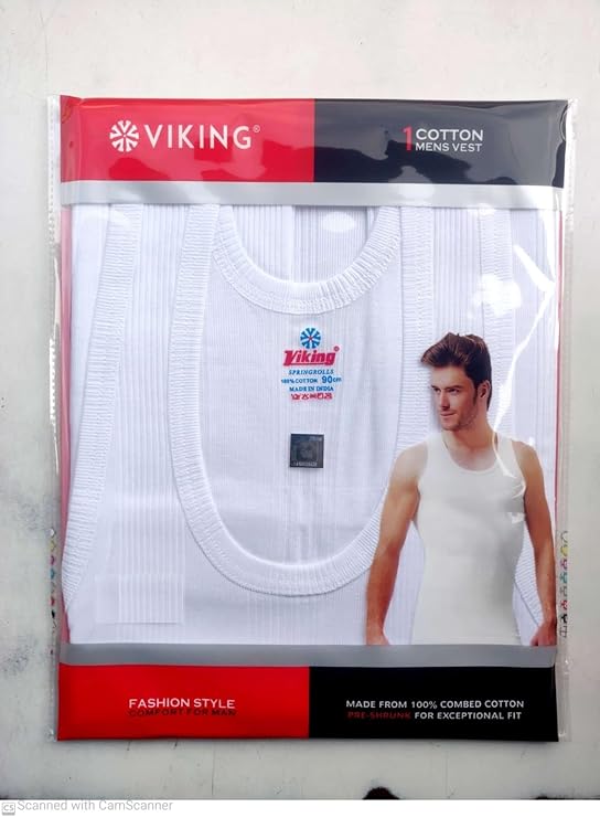 VIKING Men's Cotton Rib Vests - Combo of 3 (Spring ROLL)
