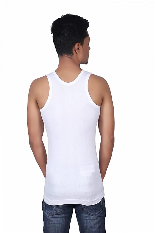 VIKING Men's Cotton Rib Vests - Combo of 3 (Spring ROLL)
