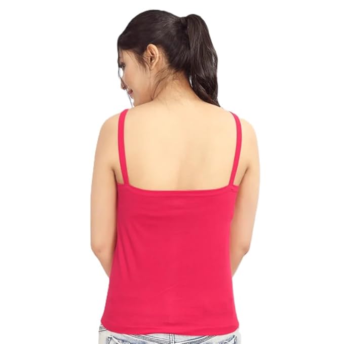 Prithvi Rose Slip for Girls & Women's/Camisole # Multicolour # Premium Wear # Colour May Vary # Multiple Packs #